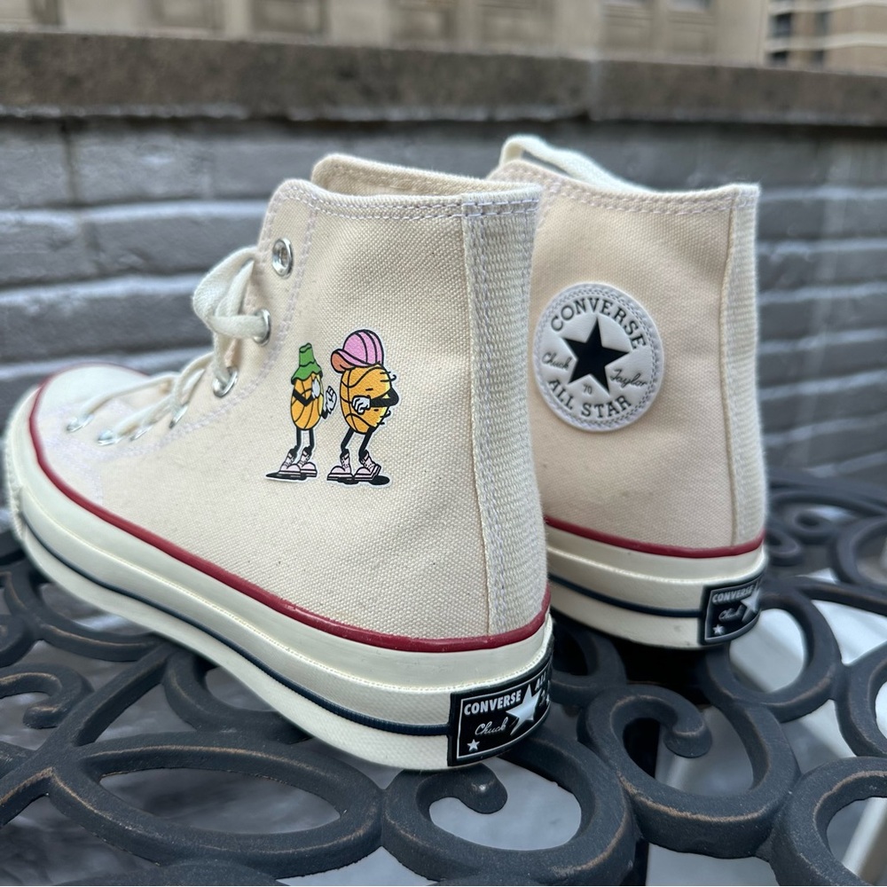 Brand new! Custom LTO Converse Cream High-Top Sneakers